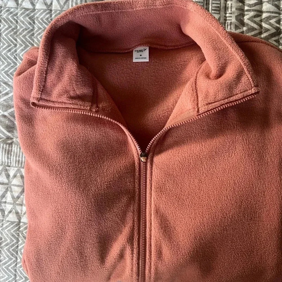 Old Navy Women’s Full Zip Up Fleece Jacket Women's Medium Dusty Pink - Picture 6 of 6